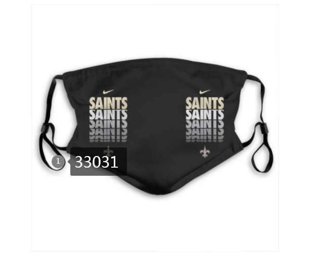 New 2021 NFL New Orleans Saints #74 Dust mask with filter